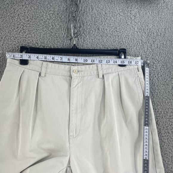 Polo Ralph Lauren Chino Pants Mens 36 x32 Beige Pleated Front Classic Fit - Picture 5 of 11